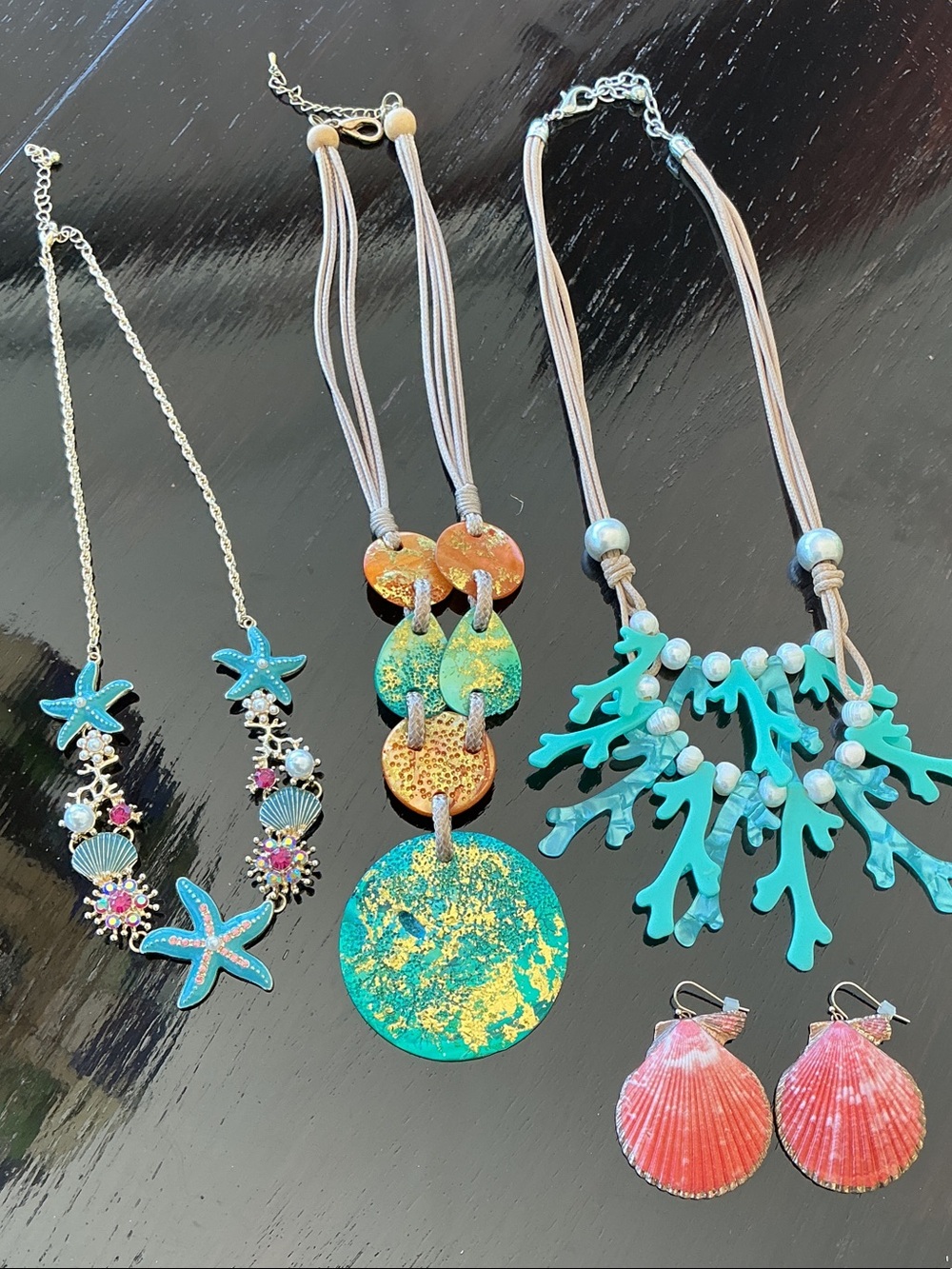 Turquoise & Coral Beach-Inspired Necklaces